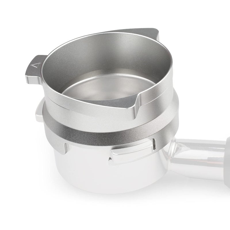 FIRJOY 54mm Espresso Dosing Funnel for Breville Barista Portafilters Aluminum AlloySilver