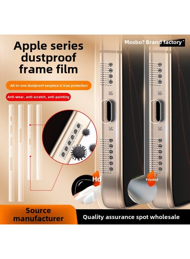 Applicable To Apple 16ProMax Transparent Invisible Phone Dust Frame Film Frosted Self-healing Side Film-Color:High-definition Hydrogel Film (bare Chip)-Size:Apple 16ProMax  - Image 2