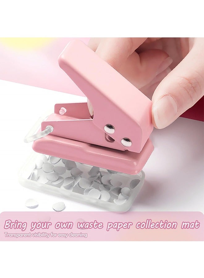 Ant 2Pcs Single Hole Punch, Mini Single Hole Punch with 10Pcs Binder Rings, 6mm 1/4 Inch Portable Circle Holes 10 Sheet Puncher for Paper Crafts Booklets DIY Greeting Cards Index Cards - Image 4
