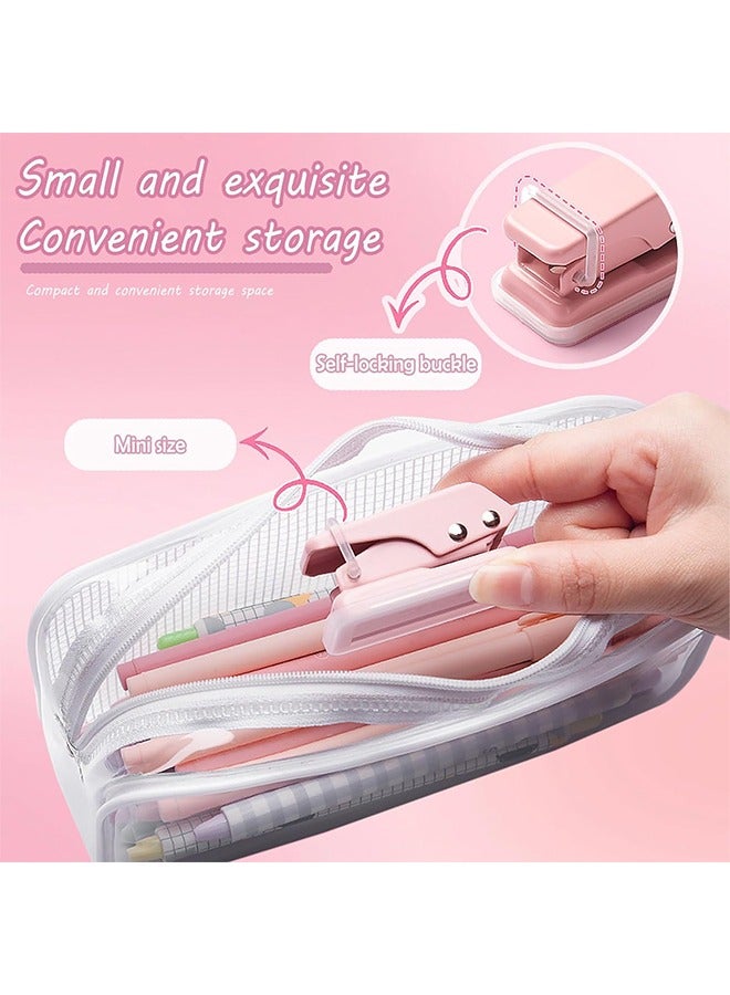 Ant 2Pcs Single Hole Punch, Mini Single Hole Punch with 10Pcs Binder Rings, 6mm 1/4 Inch Portable Circle Holes 10 Sheet Puncher for Paper Crafts Booklets DIY Greeting Cards Index Cards - Image 3