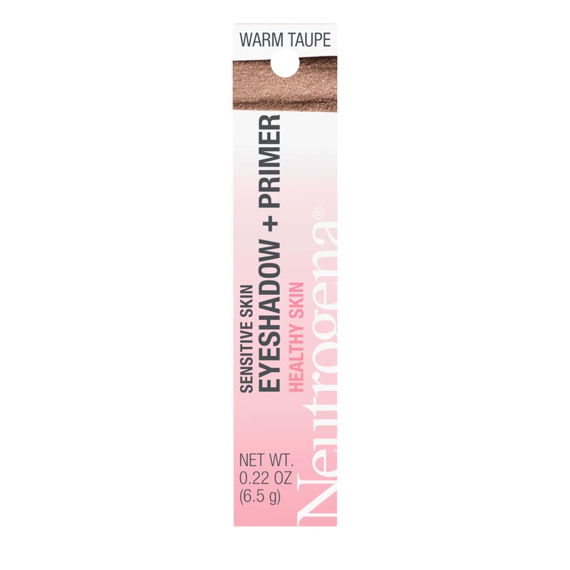 Neutrogena Sensitive Skin Eyeshadow + Primer, a Longwearing, 2-in-1 Metallic Eyeshadow for Sensitive Skin with Pro-Vitamin B5, Lightweight Cream-to-Powder Formula, Warm Taupe, 0.22 oz - Image 1