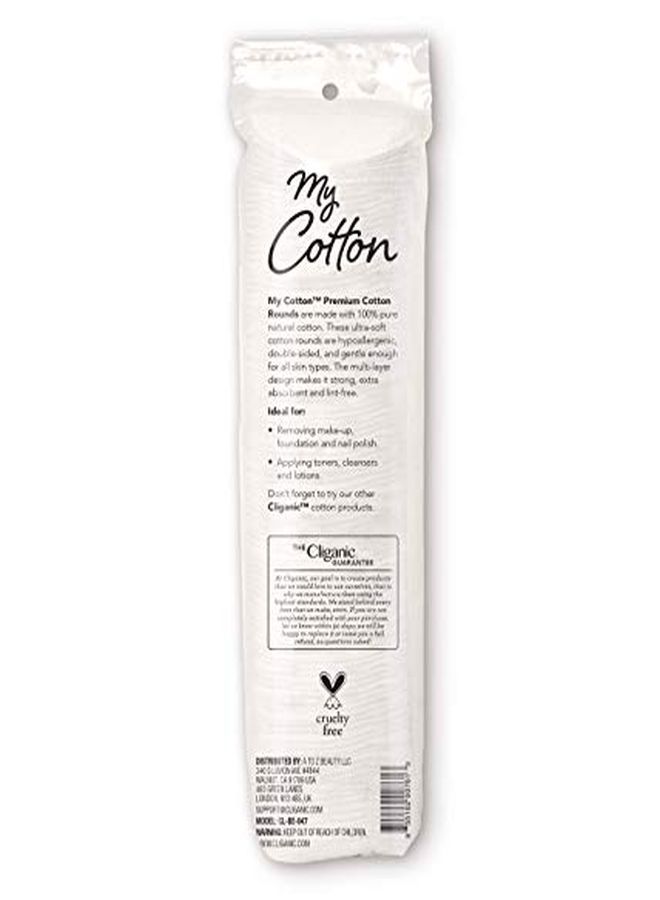 Cliganic N Premium Cotton Rounds For Face (3 Pack) | Makeup Remover Pads, Hypoallergenic, Lint-Free | 100% Pure Cotton  - Image 3