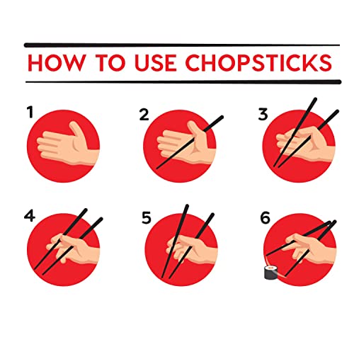 Deera Reusable Bamboo Wooden Chopsticks – 8 Inch – Individually Wrapped Hygienic – Sushi Noodles Ramen Rice Kitchen Dining – Pack of 25 - Image 5