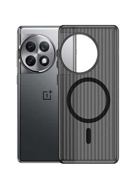 Compatible with OnePlus 12 Case Ultra Thin Corrugated Texture ICE Frosted Mag-Safe Shell for OnePlus 12 Translucent Magnetic Suction Wireless Charging Phone Cover