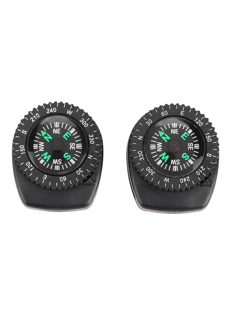 CMGTYYD 2Pcs Watch Compass, Portable Wrist Compass Outdoor Navigation Device for Camping Hiking Boating Survival - Image 1
