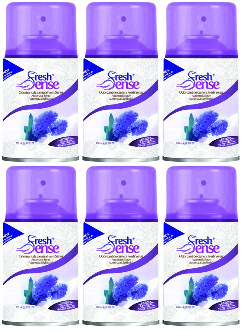 LAVENDER Refill - PACK of 6 x 260ml - Automatic Spray Auto Spray Air Freshener for Home Bathroom Toilet Office Neutralizes Bad Odors FRESH SENSE - pzsku/Z525F1B4B6DC53AFB8A04Z/45/_/1733466836/1b152f00-c60b-4728-8ba8-7db5b51dd1e3