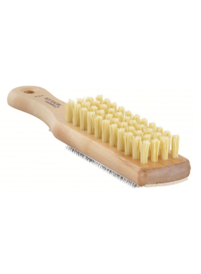 Nicholson File Cleaner With Brush 10 in Overall Lg, Steel Wire Bristles, Wood Handle - Image 1