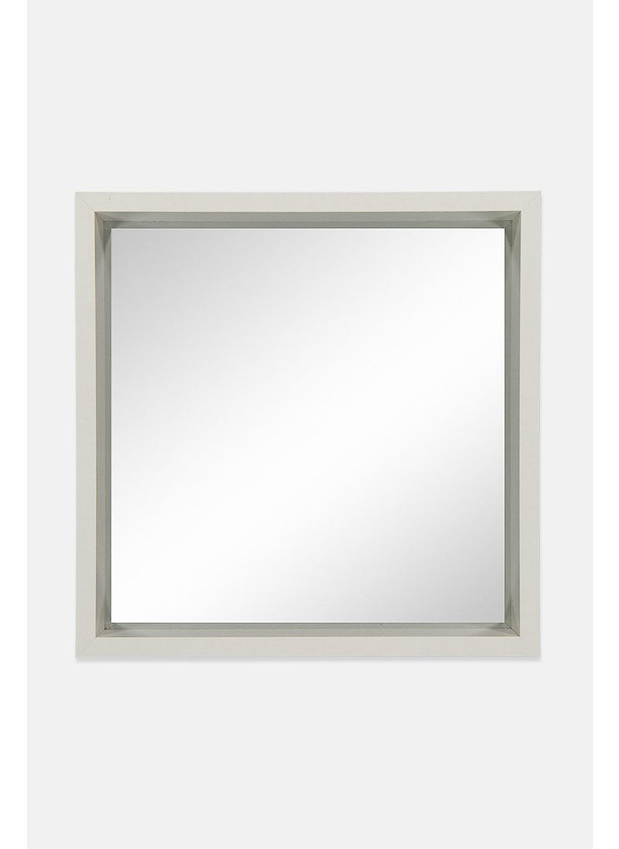 Muy Mucho Frame Mirror, White  - Image 1