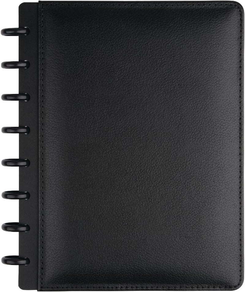 TUL Custom Note-Taking System Discbound Notebook, Junior Size, Leather Cover, Black - Image 2