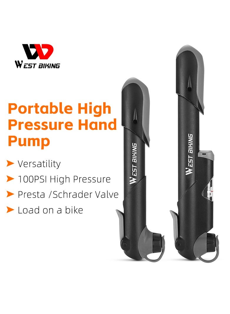 WEST BIKING Mini Hand Pump, Compact And Portable Bicycle Pump, Lightweight And Durable Cycling Air Pump Ball, Sturdy Bike Tire Inflator For Cycle Mountain Bike, (Pack Of 3pcs, Without Air Gauge) - Image 3