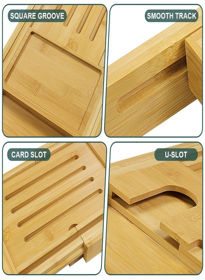 BFTOU Bamboo Bathtub Tray Expandable Bath Table Tray Bathtub Caddy for Relaxing SPA Bathroom Accessories for House Warming Shower - Image 4
