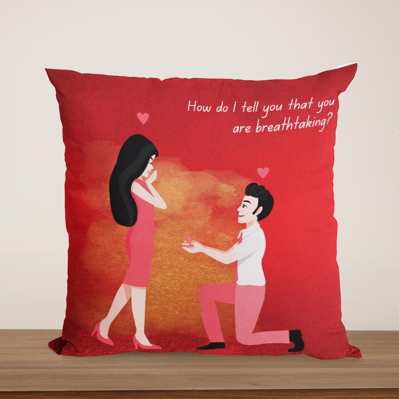 ascension Propose Day Printed Cushion Cover 12x12 inches with Filler Love Printed Cushion Gift for Boyfriend Girlfriend Valentine Day Gifts Love Theme Printed Cushion Gift for Love (Design 2) - Image 5