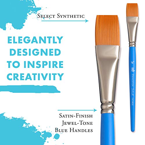 Princeton Select Artiste, Series 3750, Paint Brush for Acrylic, Watercolor and Oil, Flat Wash, 3/4 Inch - Image 4