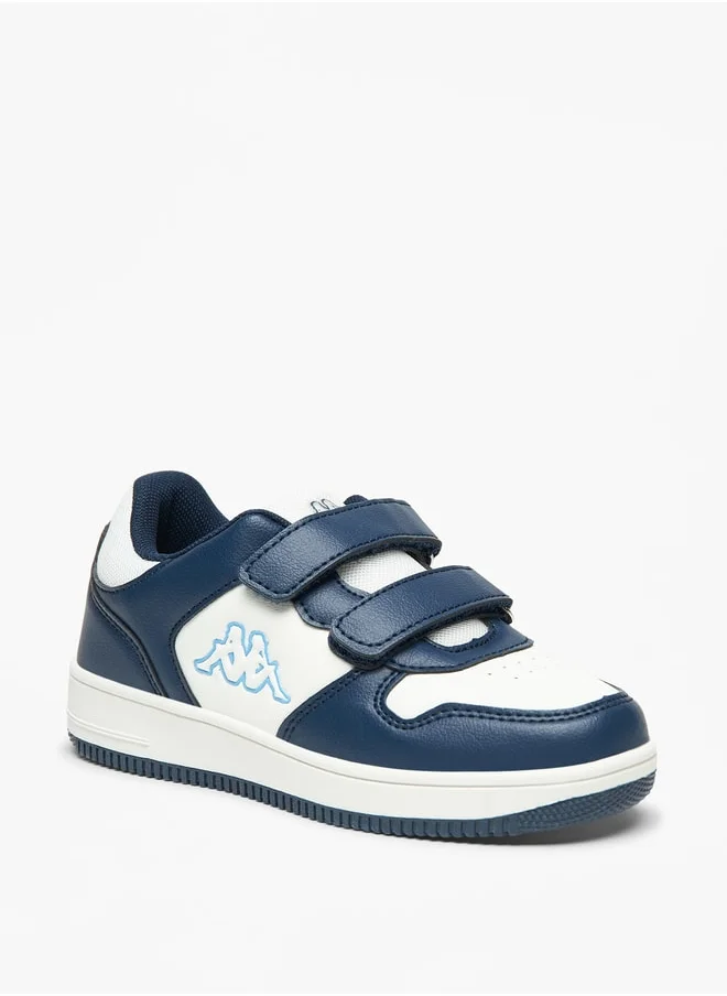 Kappa Boy's Colourblock Sports Shoes with Hook and Loop Closure