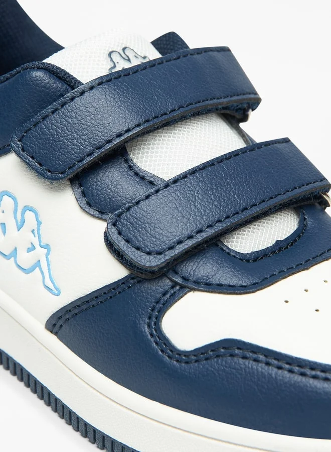 Kappa Boy's Colourblock Sports Shoes with Hook and Loop Closure