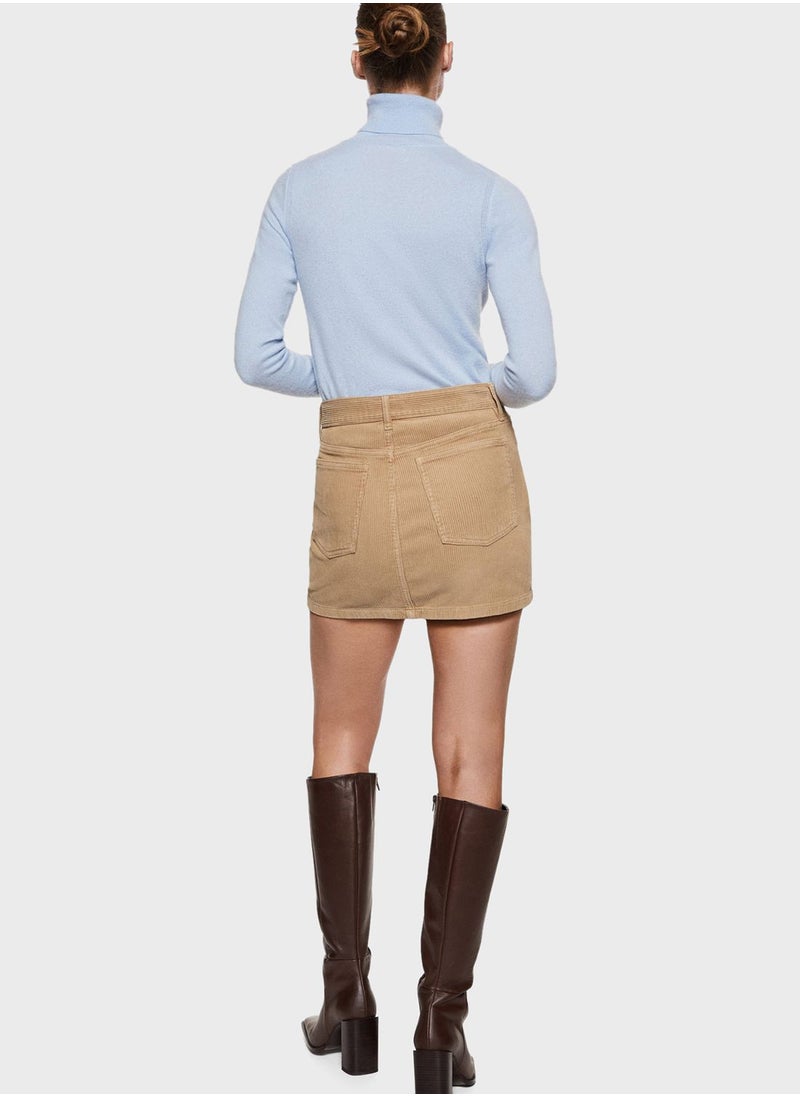 MANGO - High Waist Denim Skirt - Image 1