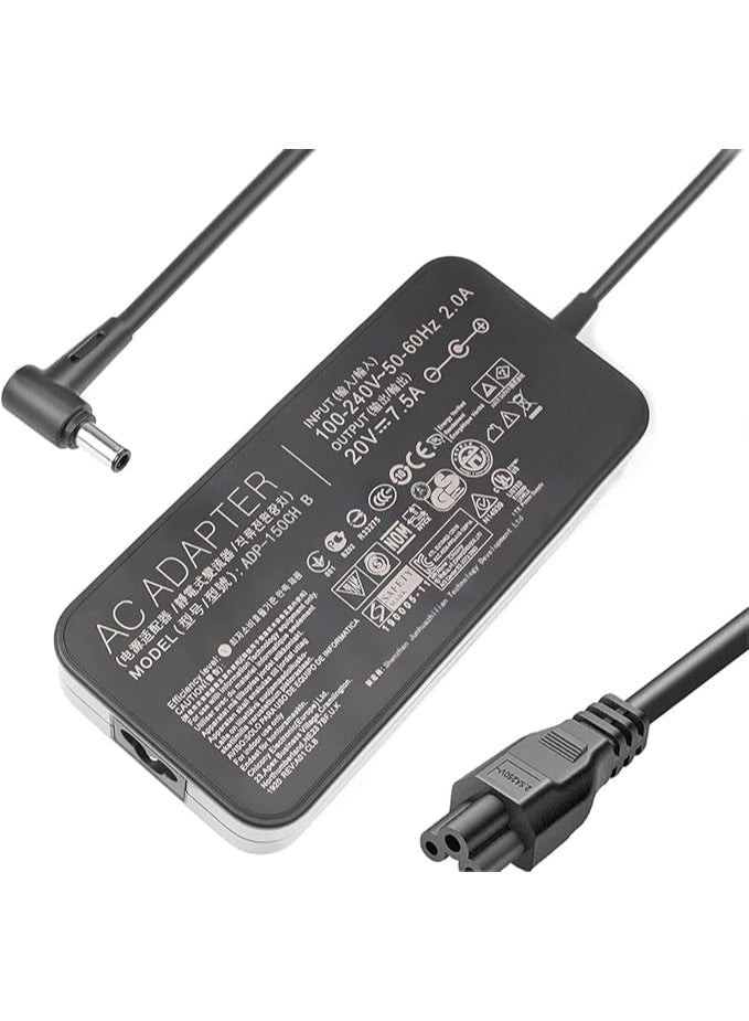 Terabyte 150W 20V 7.5A Charger ADP-150CH B A18-150P1A Compatible for ASUS Rog G531GT G731GT FX505GT FX705GT FX505DD FX505DT FX505DU FX705DD FX705DT FX705DU with Power Cord - Image 2
