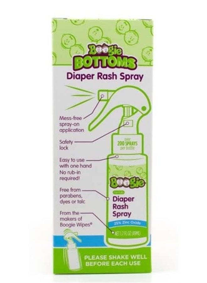 Boogie Diaper Rash Cream Spray by Boogie Bottoms, Travel Friendly No-Rub Touch Free Application for Sensitive Skin, from The Maker of Boogie Wipes, Over 200 Sprays per Bottle, 1.7 oz - Image 2