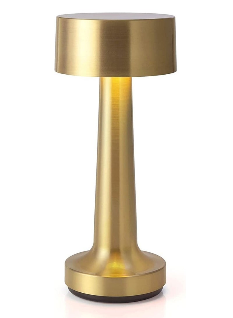 Table Lamp,Modern Rechargeable Cordless Touch Sensor LED Desk lamp 3 Ways Dimming,with USB Cord for Bar Restaurant Bedroom Bedside Nightstand Lighting (GOLD) - Image 1