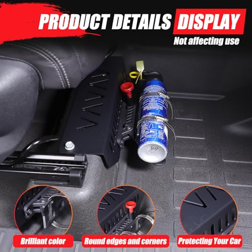 Tumukiw Under Seat Quick Release Adjustable Fire Extinguisher Mount Bracket Compatible with INEOS Grenadier 20202024 Carbon Steel CoPilot Extinguisher Bottle Tie Bracket Auto Accessories - Image 3