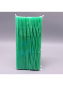 Spot Disposable Plastic Tube Double Child Art Straw Modeling Creative Color Elbow Handmade Beverage DIY-Color:Green 100 ]-Specifications:Caliber 6mm Length 26cm
