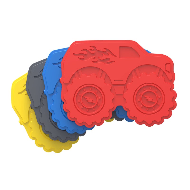 Bentgo Buddies Reusable Ice Packs  Slim Ice Packs for Lunch Boxes Lunch Bags and Coolers  Multicolored 4Pack Truck