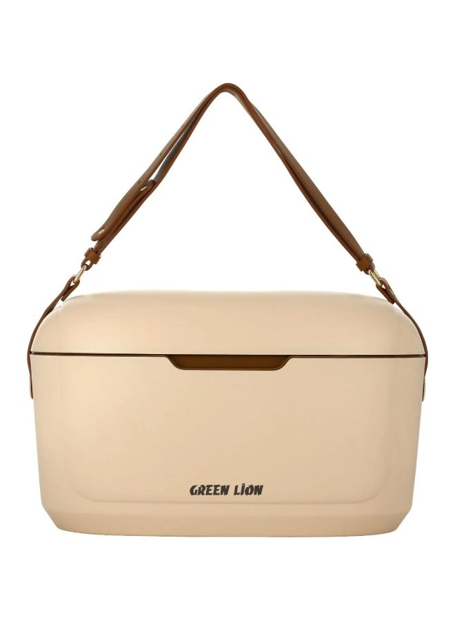 GREEN LION Vintage 12L Insulated Cooler Box with Triple-Layer Insulation / Adjustable Strap / Hot & Cold Storage / 24+ Hours Retention / Food-Grade Safety / Leak-Proof Design - Beige - Image 1