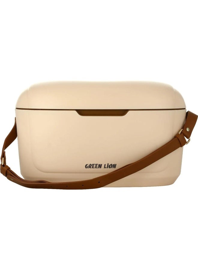 GREEN LION Vintage 12L Insulated Cooler Box with Triple-Layer Insulation / Adjustable Strap / Hot & Cold Storage / 24+ Hours Retention / Food-Grade Safety / Leak-Proof Design - Beige - Image 2