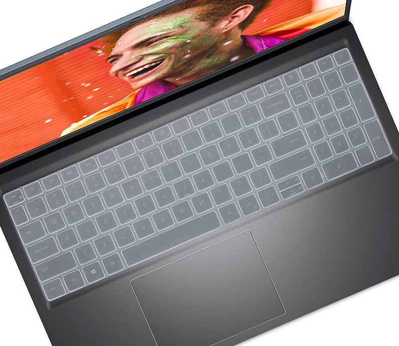 RAYA Silicone Keyboard Cover for Dell Inspiron 15 (3515 3530 3535) Dell Vostro 15 (3520 3525 3530) & Dell 16 Plus [DB16250 DC16250 DB16255] Dell 15 [DC15250 DC15255] Laptops (Transparent) - Image 5
