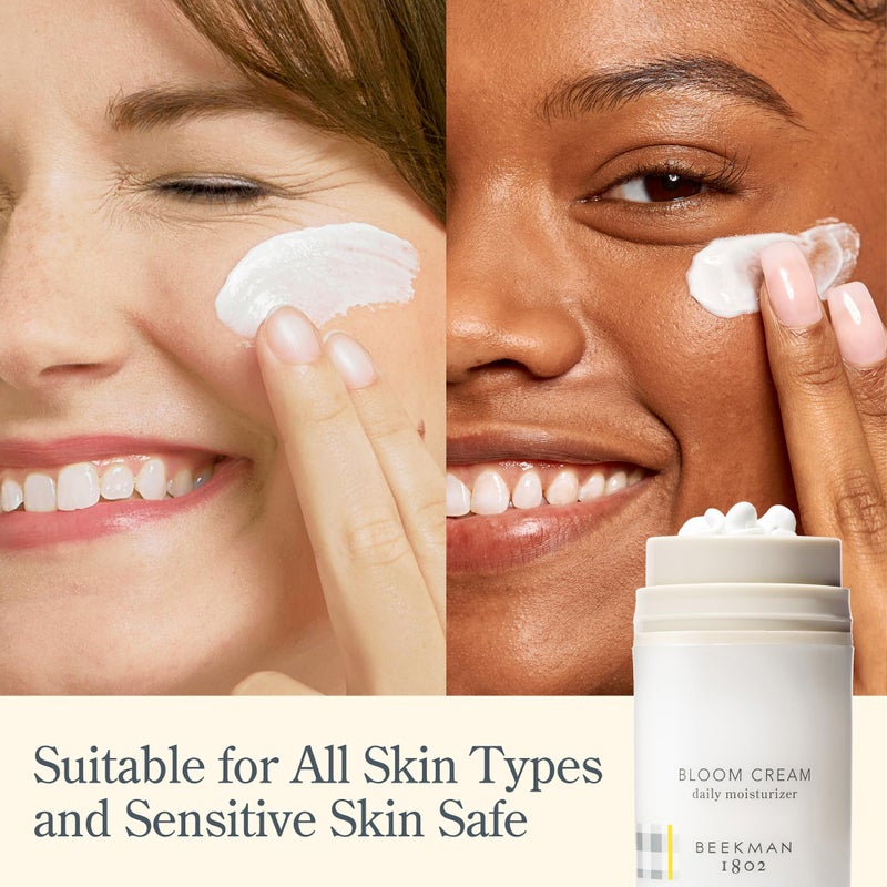 Beekman 1802 Bloom Cream Goat Milk Face Moisturizer with Niacinamides - Lightweight Daily Moisturizer, Deeply Hydrating, Nourishes Skin Barrier, Safe for Sensitive Skin, Cruelty Free, 1.69 floz - Image 5