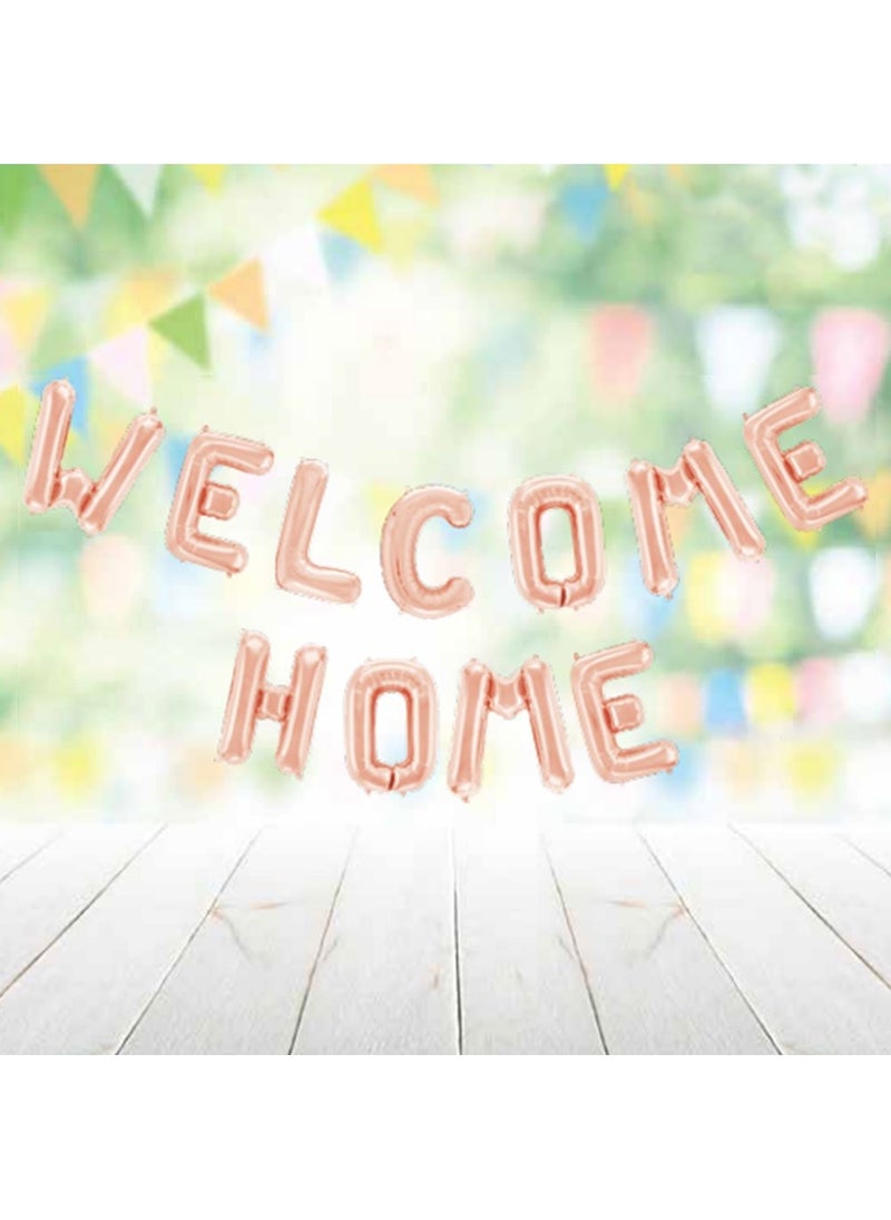 Globos Welcome Home Foil Letter Balloons Rose Gold 41cm 11-Pack - Image 2
