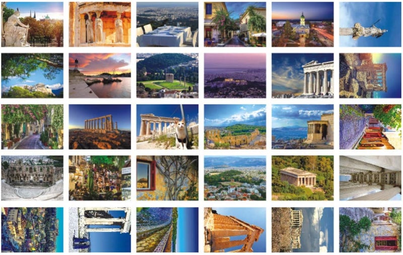 HOSTEESSCHOICE Travel postcards,Set of 30 Post cards variety pack depicting from Around the World Famous Travel Sites,Assorted Postcards Bulk, 4 x 6 -Athens - Image 1
