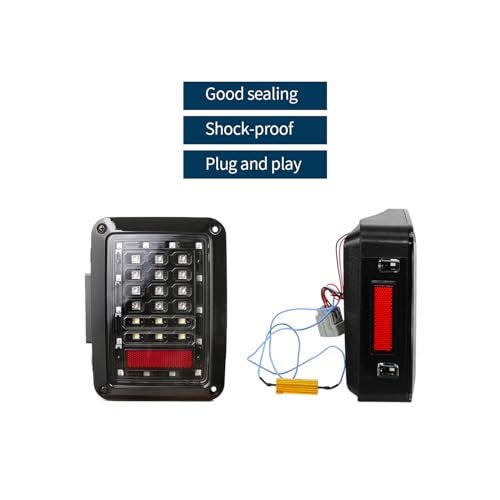 V8 GOD JK LED Tail Light Assembly w/Brake Light & Turn Signal Compatible with Jeep Wrangler JK JKU 2007-2018 - Image 5