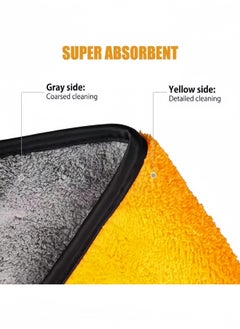 Lesha Car Towel Microfiber Cleaning Cloth, 6 Towel with 2 sponges(Pack of 8) - Multipurpose Car Towels or Microfiber Car Drying Towel for Washing, Drying, Dusting and Cleaning (40 x 30 cm)  - Image 3