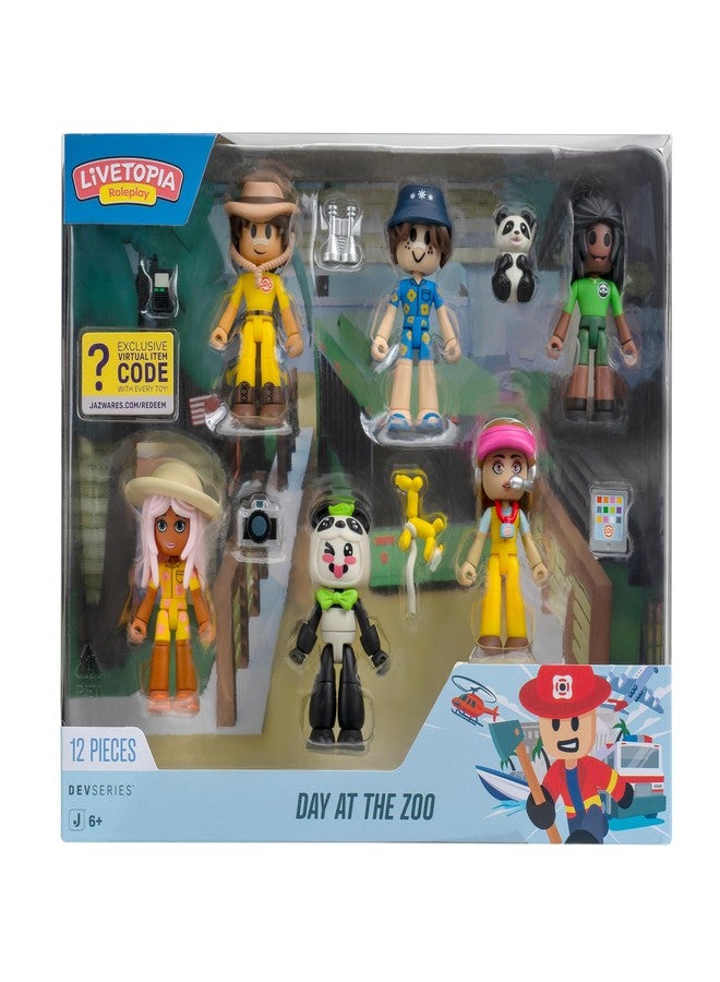 DevSeries Livetopia Day at The Zoo Pack - Six 2.75-Inch Mix-and-Match Figures with Unique Accessories and Exclusive Virtual Item Code - Image 2