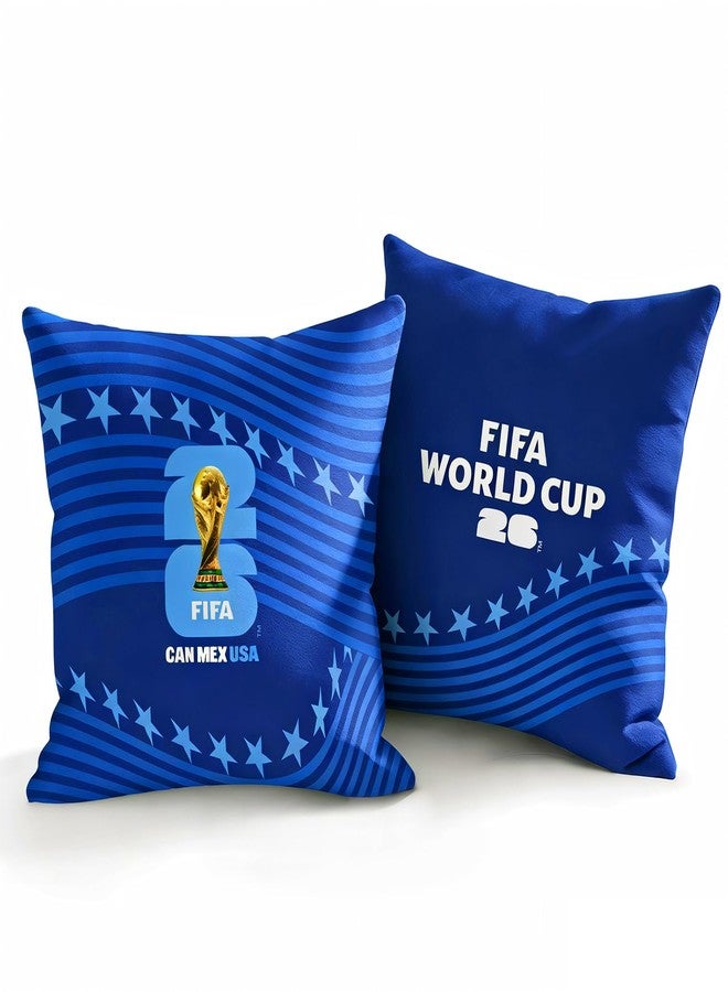 MESUCA FIFA World Cup 2026 Trophy Throw Pillow - Official FIFA World Cup 2026 Merchandise - 18x18 Inch Plush Pillow Cushion for Bedroom, Sofa, Home Decor - Collectible Gift for Soccer Fans - Image 1