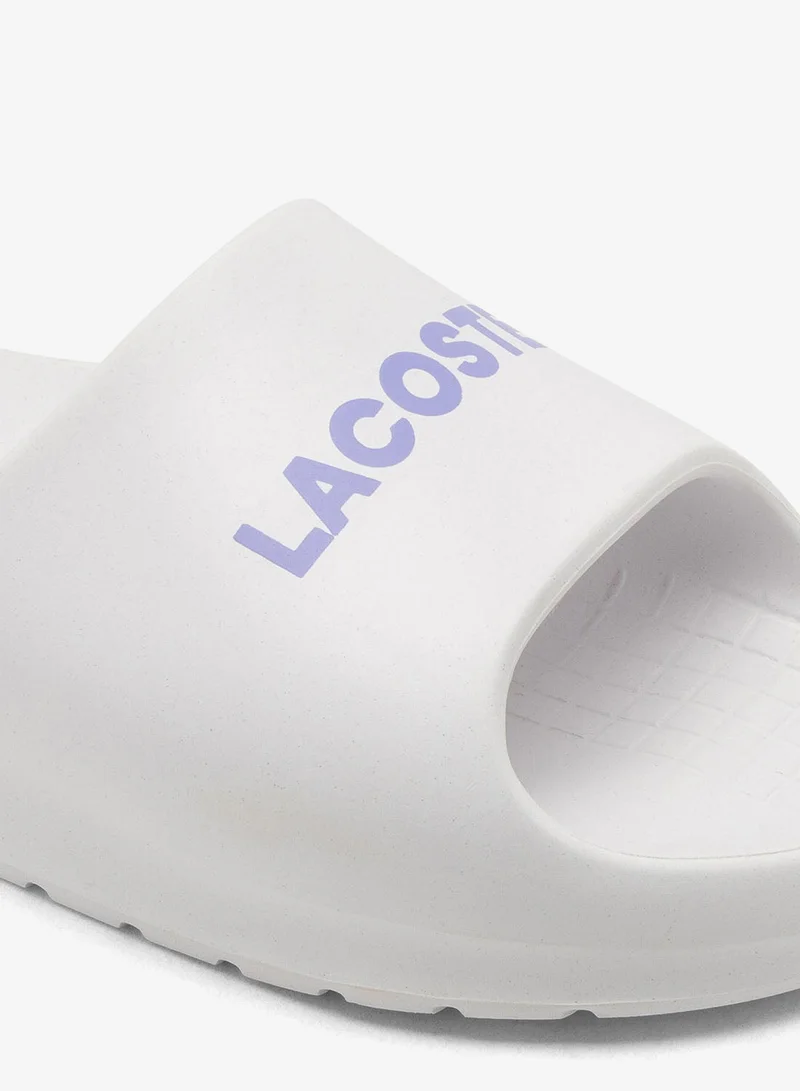 LACOSTE WHT/LT PURP Casual Serve Slides for Women | Best Price UAE