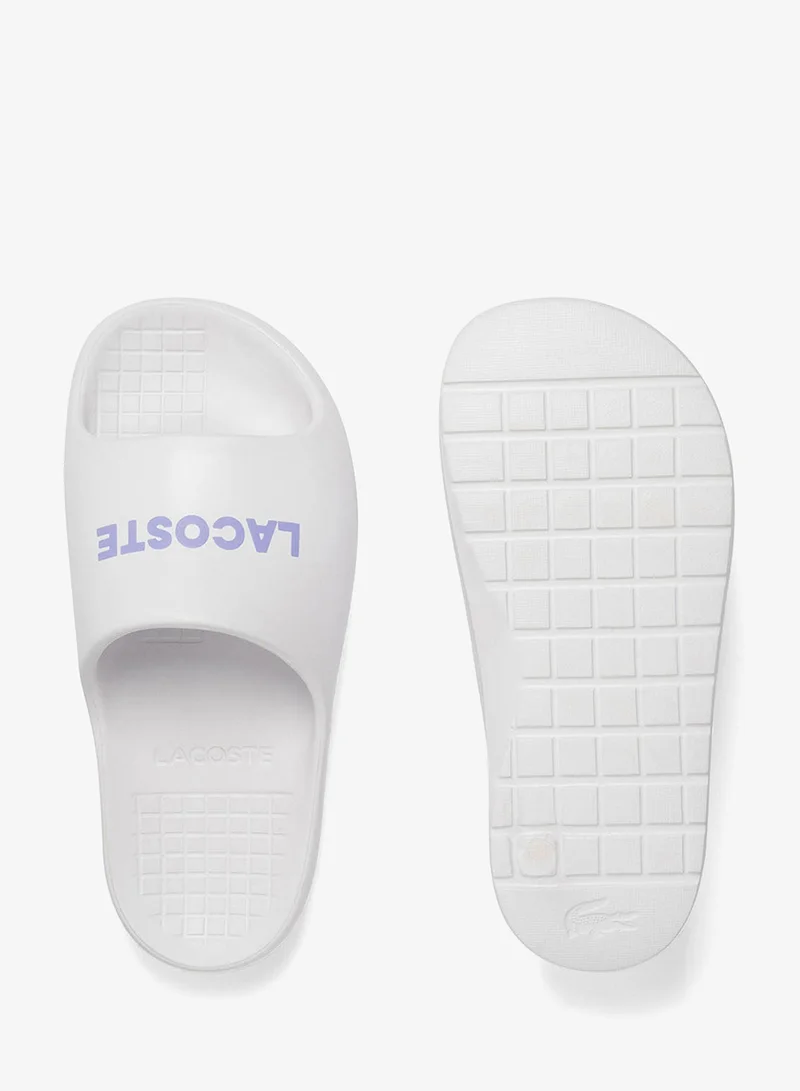 LACOSTE WHT/LT PURP Casual Serve Slides for Women | Best Price UAE
