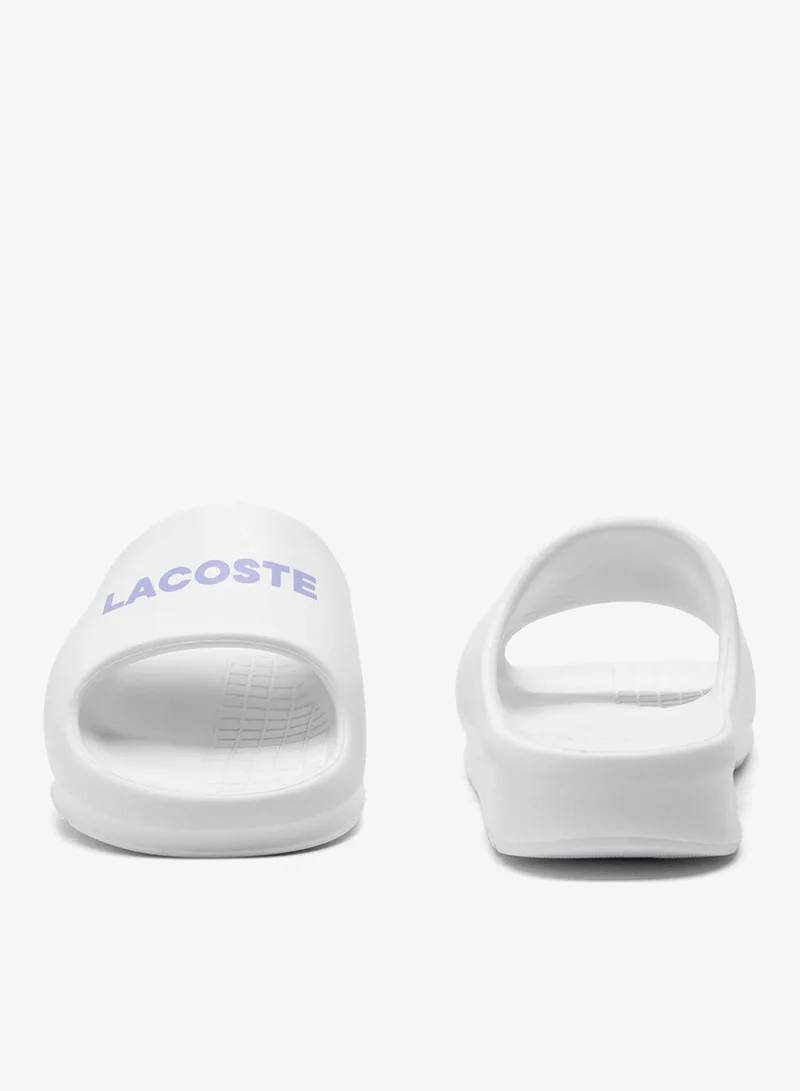 LACOSTE WHT/LT PURP Casual Serve Slides for Women | Best Price UAE