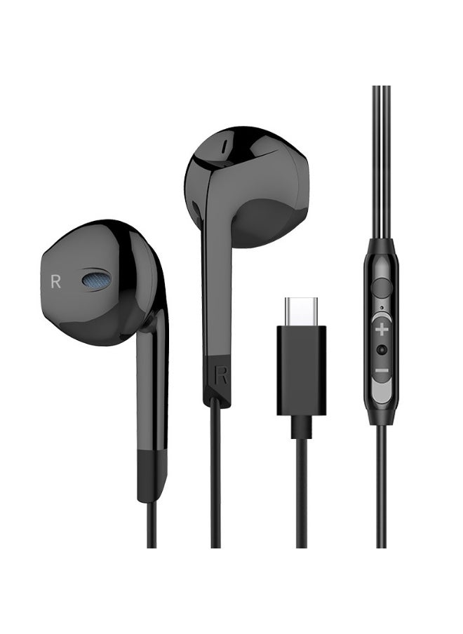USB C Headphones In Ear TPYE C Earphones HiFi Stereo Noise reduction Earphones with Mic and Volume Control Headphones  - Image 1