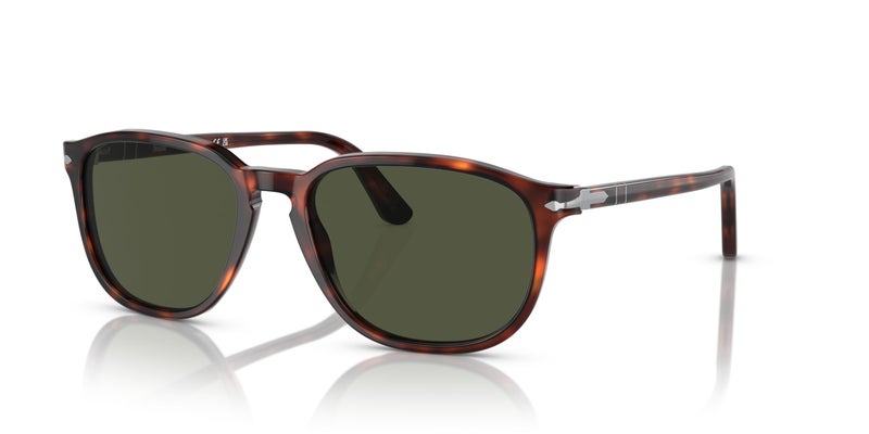 Persol PO3019S Square Sunglasses, Havana/Green, 52 mm - Image 1