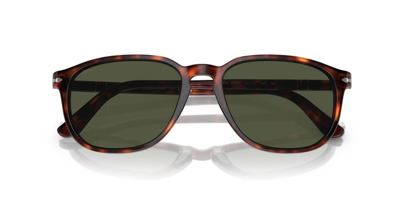 Persol PO3019S Square Sunglasses, Havana/Green, 52 mm - Image 5
