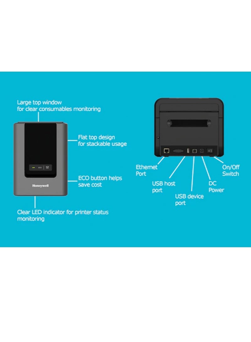 Honeywell PC42E-T Desktop Thermal Transfer Barcode PC42E-TB02200 - Image 4