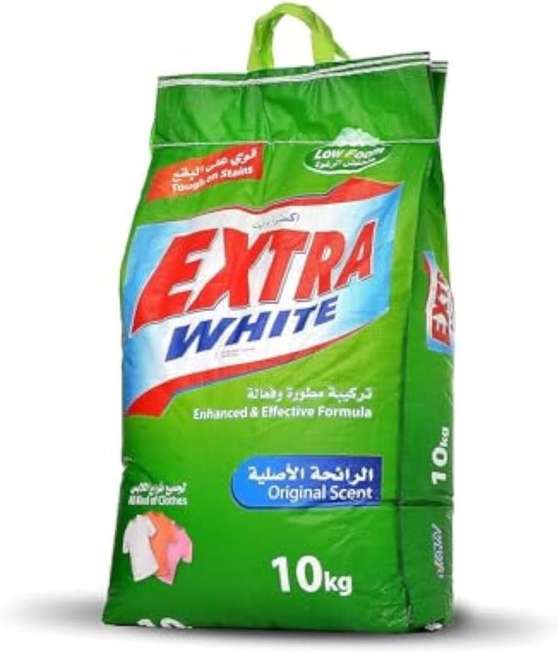 مسحوق غسيل إكسترا وايت برائحة أصلية، 10 كجم