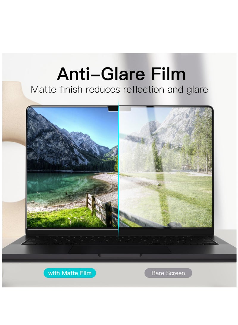 ماك بوك برو 16.2 بوصة 2 حزمة شاشة التوقف 2023 2022 2021 ( m3 a2991 / m2 a2780 / m1 a2485 ) المضادة للوهج الفيلم المضادة للبصمات - Image 4