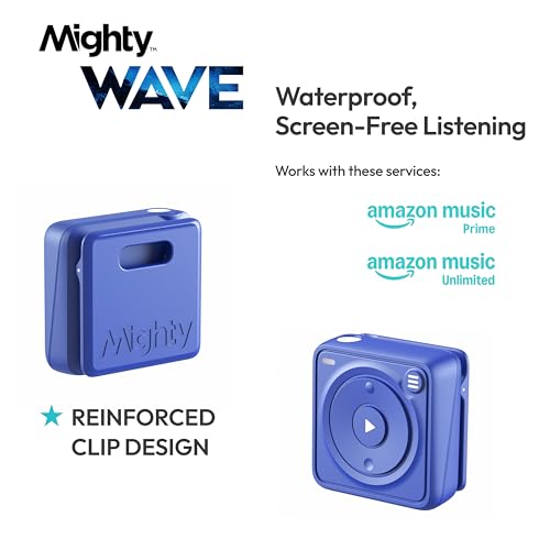 Mighty Wave Waterproof IPX7 Amazon Music Player Includes Waterproof Wired Headphones Perfect for Swimming with Music - Image 3
