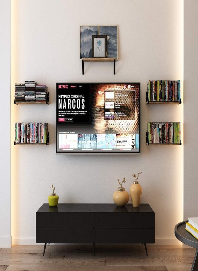 والنيتشر رف حائط عائم من Wallniture Ponza، مقاس 17 بوصة × 4.5 بوصة، مناسب للحمام، رفوف كتب خشبية صغيرة للتخزين على الحائط، رف يُثبت على الحائط، مناسب لغرفة الطعام، غرفة النوم، غرفة المعيشة، المكتب والمطبخ، لون محروق، 5 قطع - Image 4