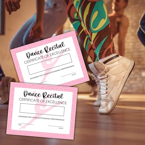 Lashicorn Dance Achievement Certificate of Excellence Recital Awards | 50 pk 8.5x11” in Dance Team Competition for Students Paper Girls Gifts - Image 4