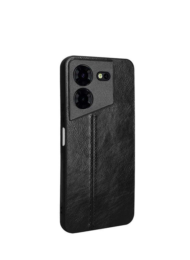 Occuwzz Tecno Pova 5 Pro Case Stitched Technology Case 5G Case Full Coverage Case PU Leather PC TPU Material Case Soft Grip Luxury Durable Scratch-Proof Full Case - Image 5