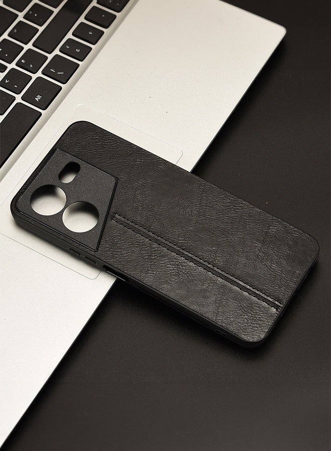 Occuwzz Tecno Pova 5 Pro Case Stitched Technology Case 5G Case Full Coverage Case PU Leather PC TPU Material Case Soft Grip Luxury Durable Scratch-Proof Full Case - Image 1